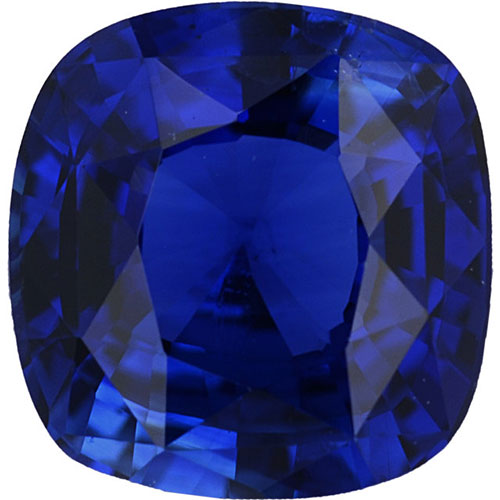 Cushion shape Lab Created AAA Blue Sapphire Gemstone 5.5mm (0.90 ct)
