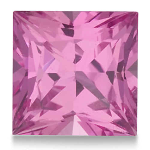 Princess shape Lab Created AAA Pink Sapphire Gemstone 12mm (10.35 ct)