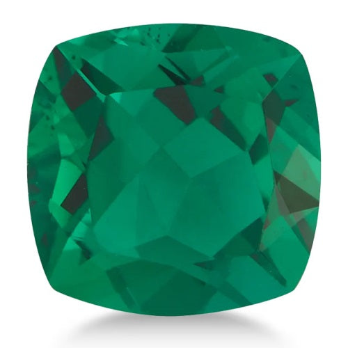 Cushion shape Lab Created AAA Emerald Gemstone 5.5mm (0.90 ct)