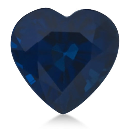 Heart shape Lab Created AAA Blue Sapphire Gemstone 9mm (3.55 ct)