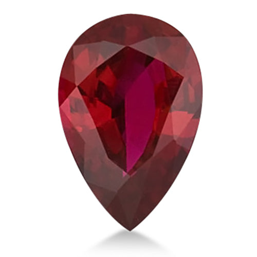 Pear shape Lab Created AAA Ruby Gemstone 5x4mm (0.45 ct)