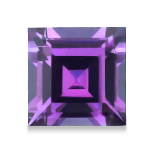 Princess shape Lab Created AAA Alexandrite Gemstone 7.5mm (2.60 ct)