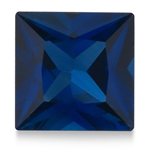 Princess shape Lab Created AAA Blue Sapphire Gemstone 10.5mm (7 ct)
