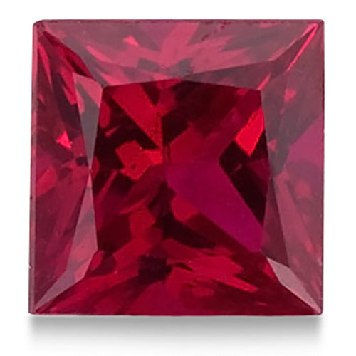 Princess shape Natural AA Ruby Gemstone 10.5mm (7 ct)